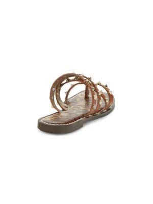 商品Sam Edelman|Eloise Studded Leather Slides,价格¥84,第3张图片详细描述