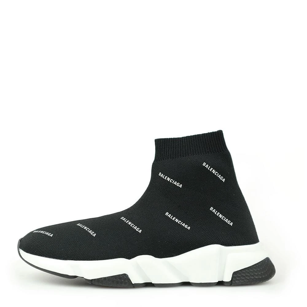 商品Balenciaga|Black & White Repeat Logo Speed Sock Trainers,价格¥1547,第5张图片详细描述
