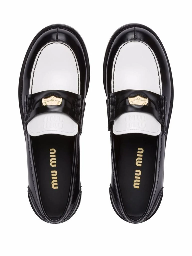 商品Miu Miu|MIU MIU  leather penny loafers,价格¥7233,第4张图片详细描述