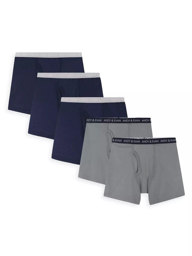 商品Andy & Evan|Little Boy's & Boy's 5-Piece Microfiber Boxer Briefs Set,价格¥300,第1张图片