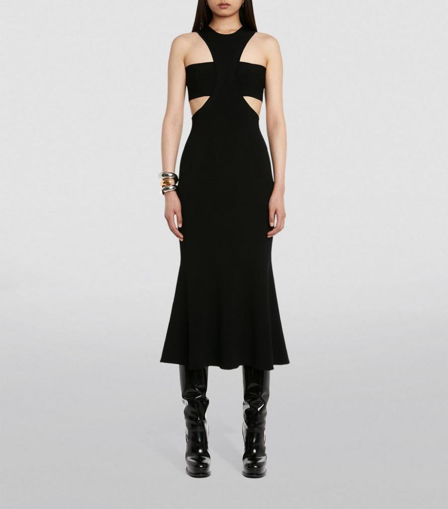 商品Alexander McQueen|Ribbed Harness Midi Dress,价格¥16652,第4张图片详细描述