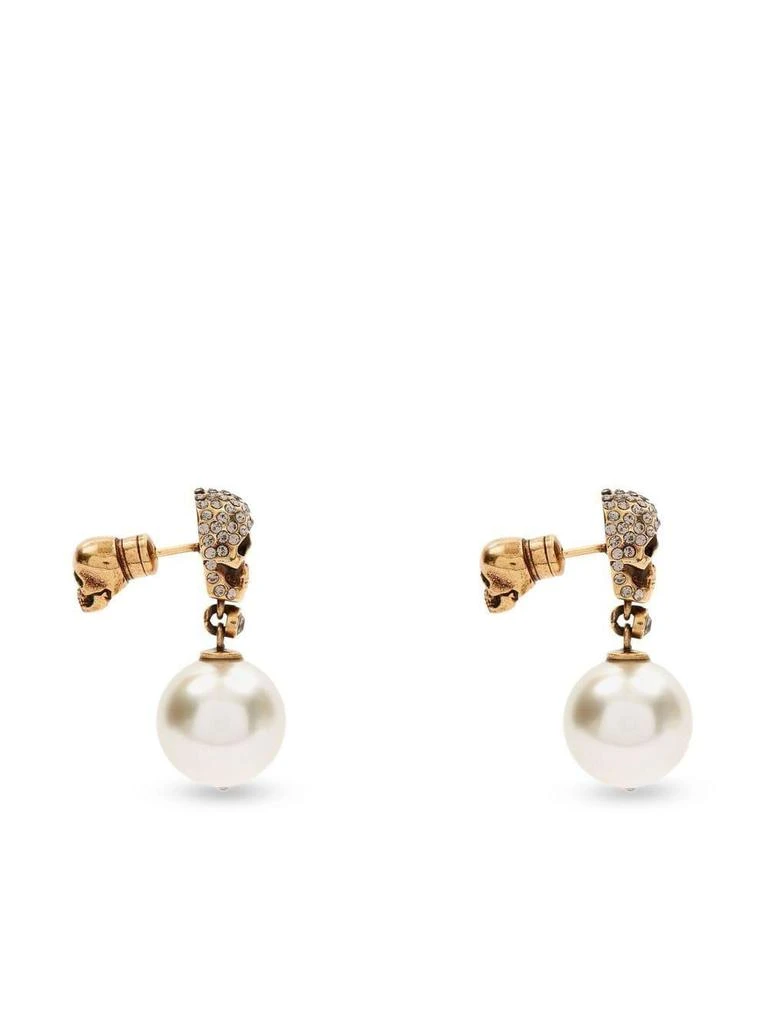 商品Alexander McQueen|ALEXANDER MCQUEEN PEARL SKULL EARRINGS,价格¥2187,第2张图片详细描述