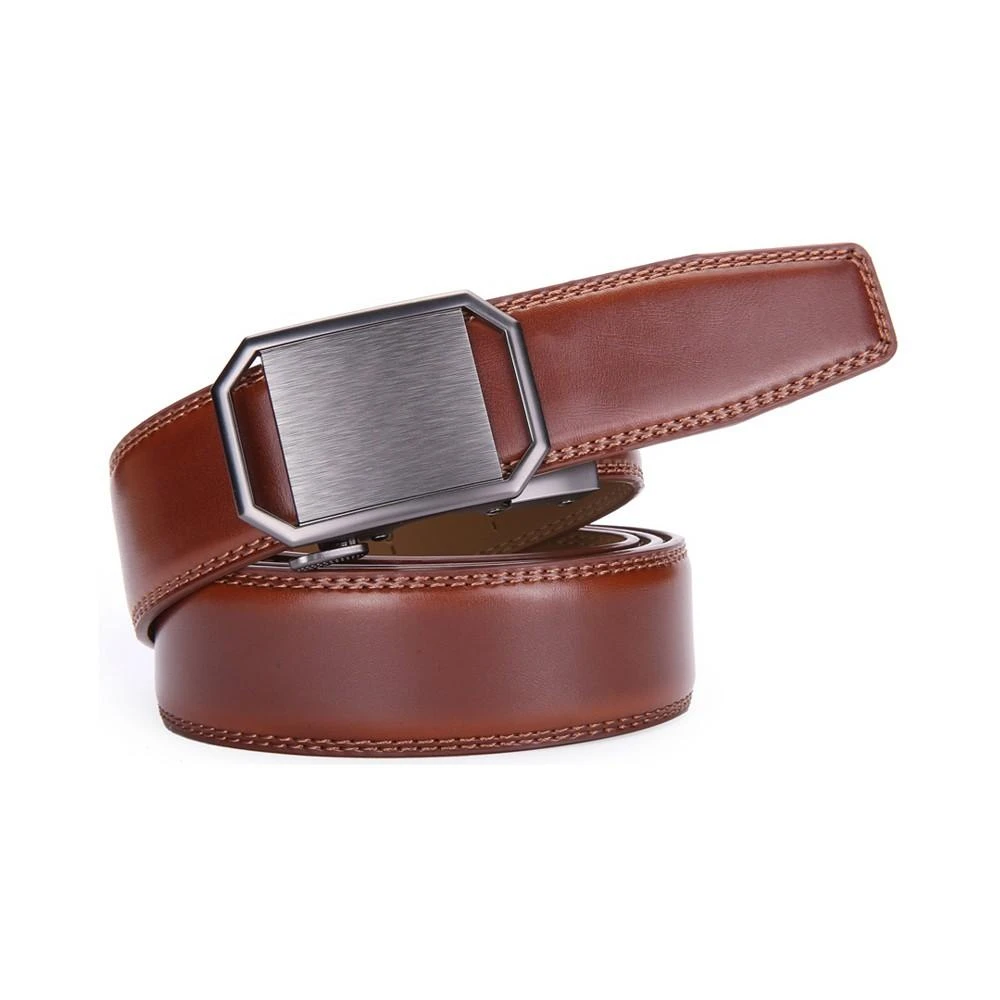 商品Mio Marino|Men's Solid Buckle Ratchet Belts,价格¥211,第4张图片详细描述