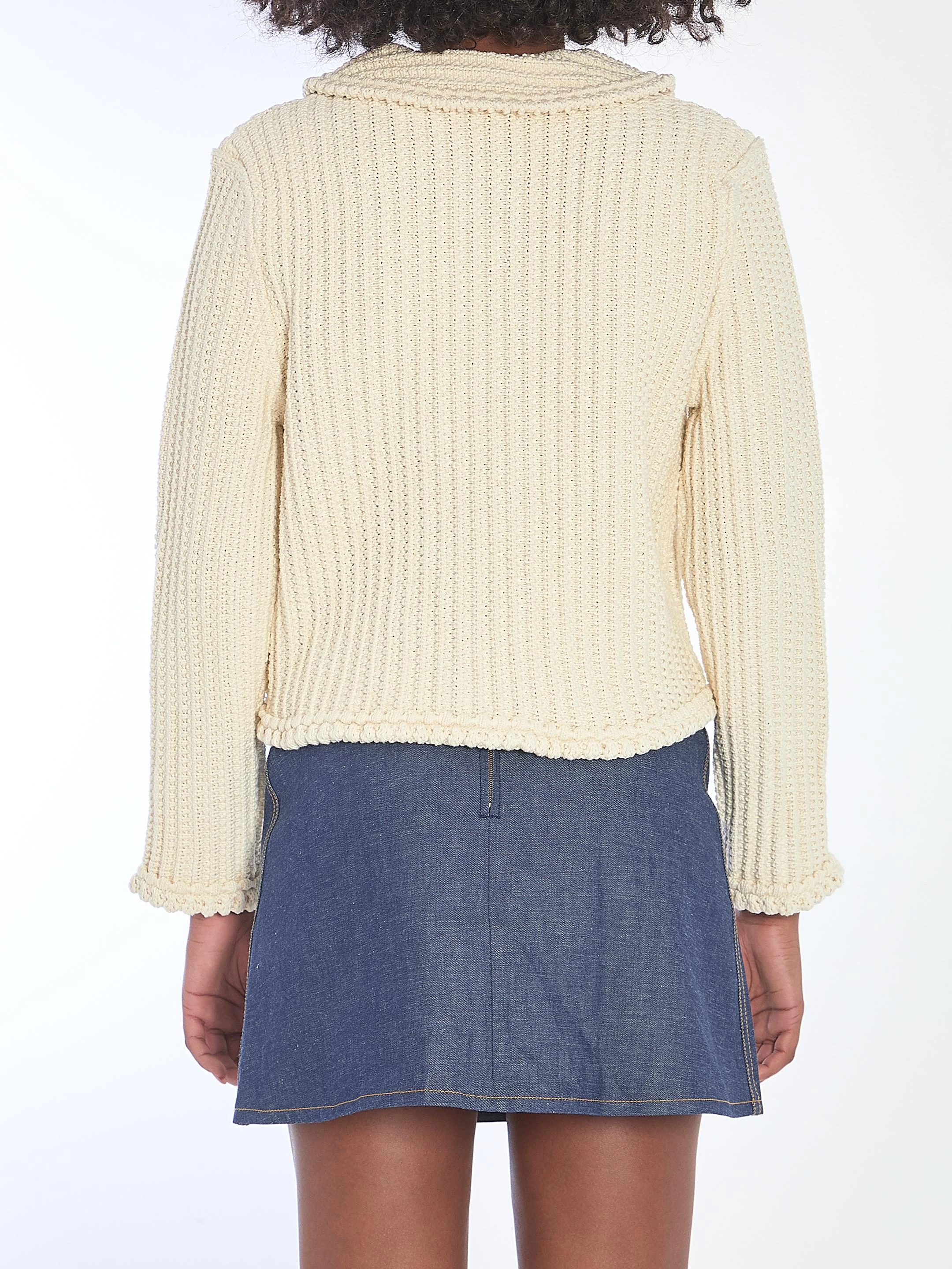 商品Celine|Celine 女士针织毛衣 RV041009401OW 花色,价格¥20829,第5张图片详细描述