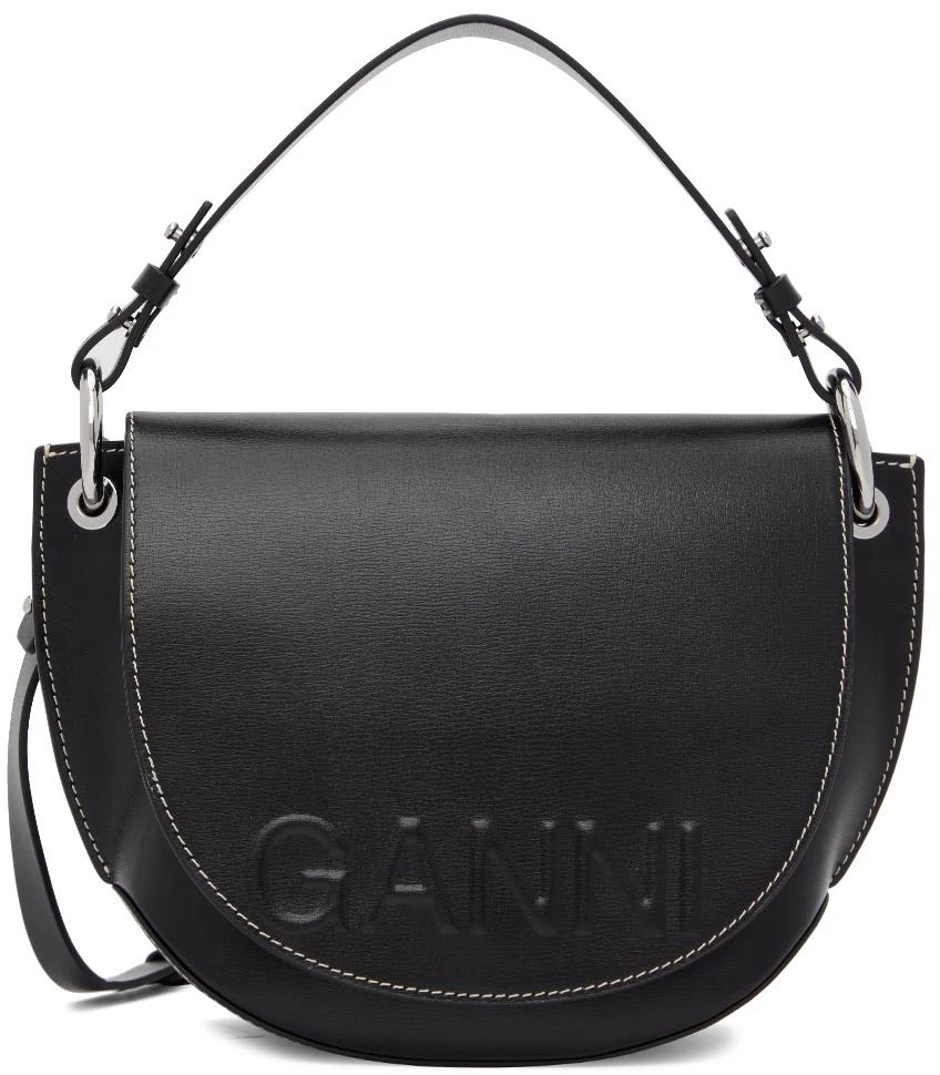 商品Ganni|Black Banner Shoulder Bag,价格¥2144,第1张图片