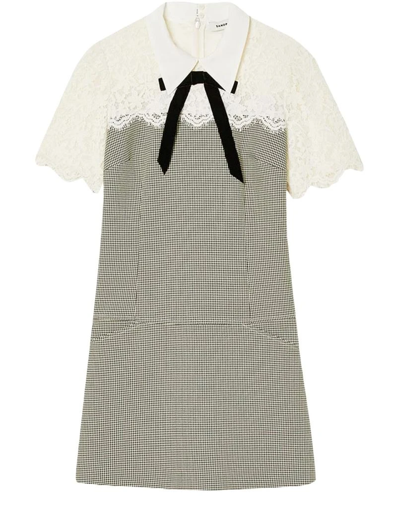 商品Sandro|双材质短款连衣裙,价格¥2105,第1张图片