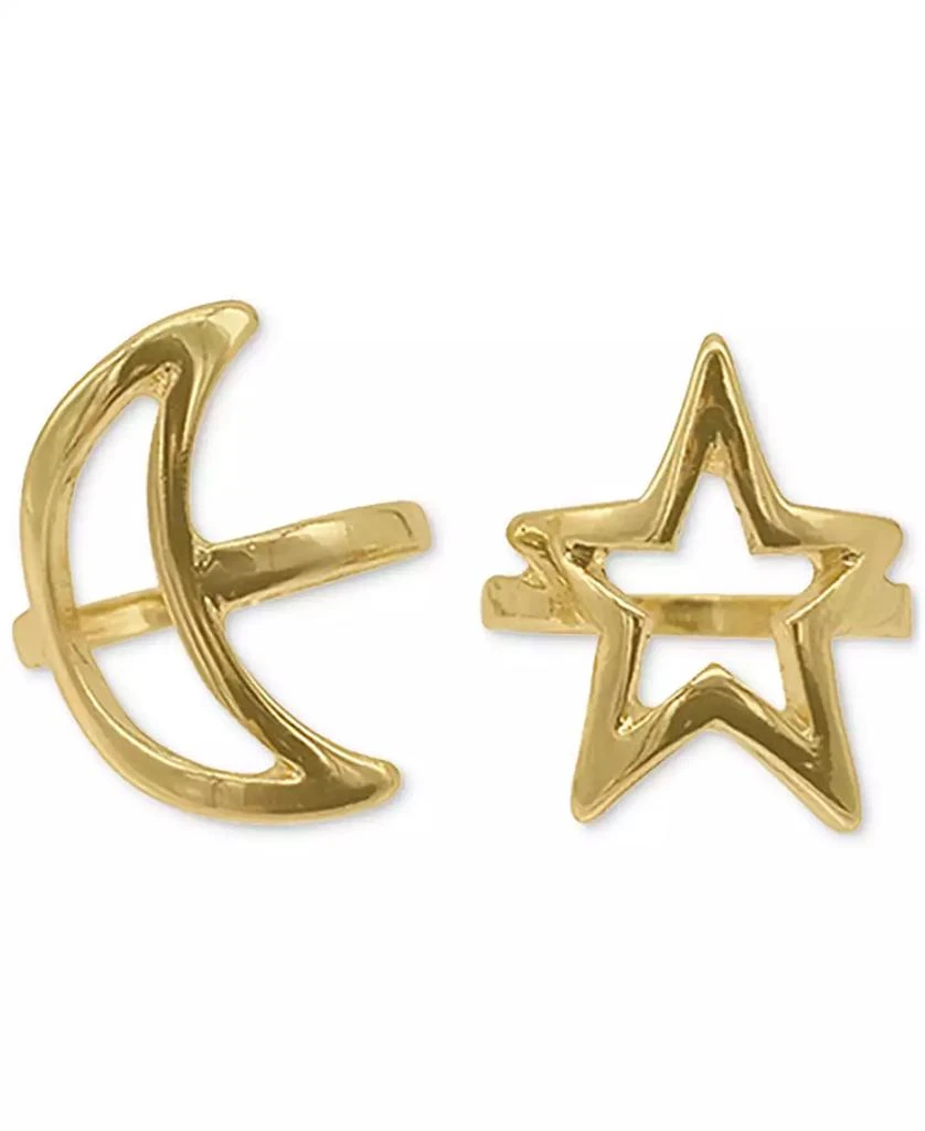 商品ADORNIA|Gold-Tone Moon & Star Ring Set,价格¥183,第1张图片