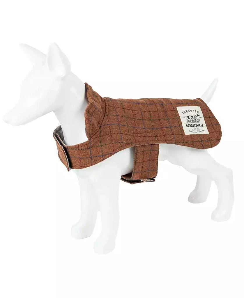 商品Touchdog|2-in-1 Windowpane Plaided Dog Jacket with Matching Reversible Dog Mat,价格¥726,第4张图片详细描述