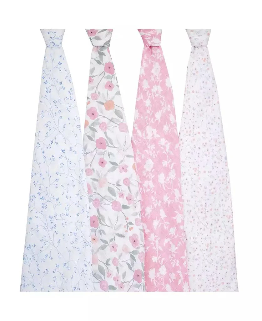 商品aden + anais|Baby Girls Floral Swaddle Blankets, Pack of 4,价格¥411,第2张图片详细描述