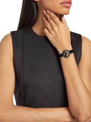 商品Fendi|28MM Stainless Steel & Leather-Strap Watch,价格¥4546,第2张图片详细描述