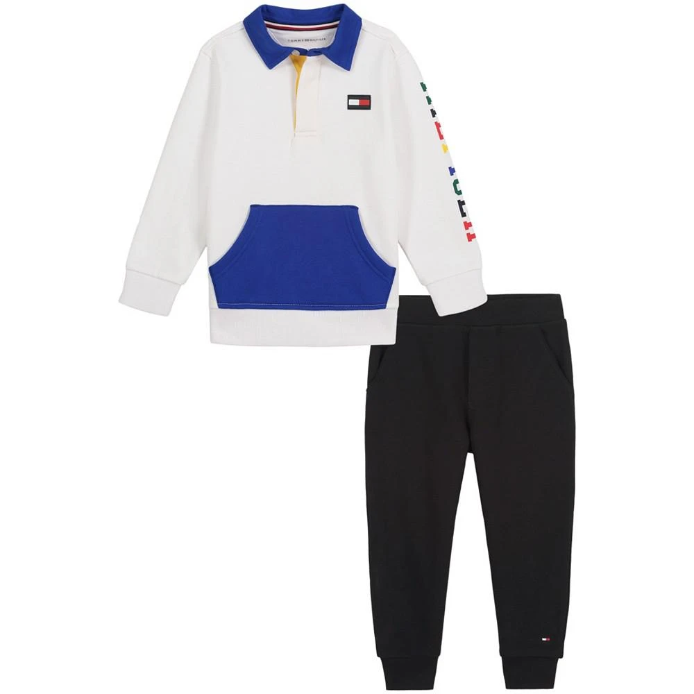 商品Tommy Hilfiger|Toddler Boys Fleece Polo Pullover and Joggers, 2 Piece Set,价格¥178,第1张图片