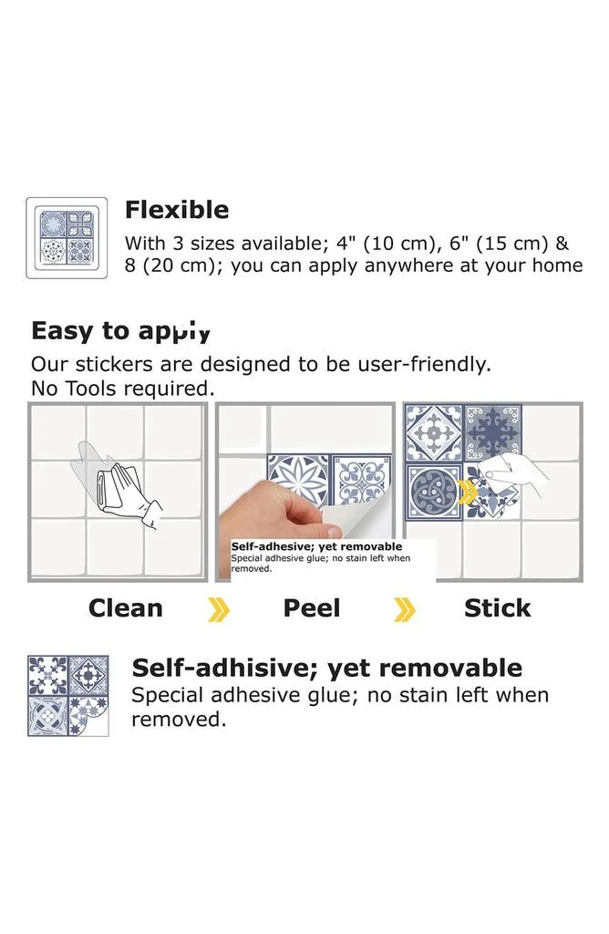 Lisbon Blue Tile Sticker Decal 商品