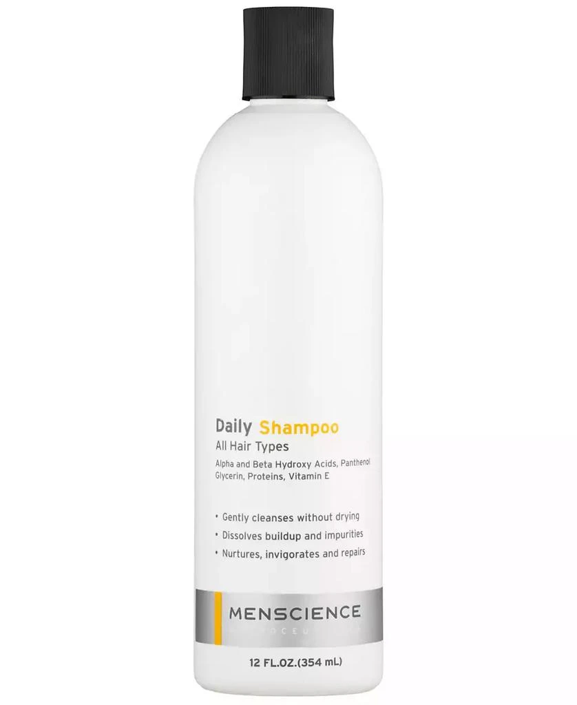 商品Menscience|Daily Shampoo Unscented All Hair Types For Men, 12 oz.,价格¥225,第1张图片