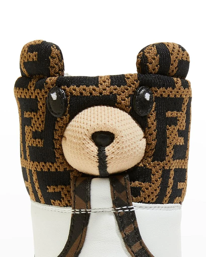 商品Fendi|Kid's FF Logo High-Top Sneakers with 3D Bear Head, Toddler/Kids,价格¥3713,第4张图片详细描述