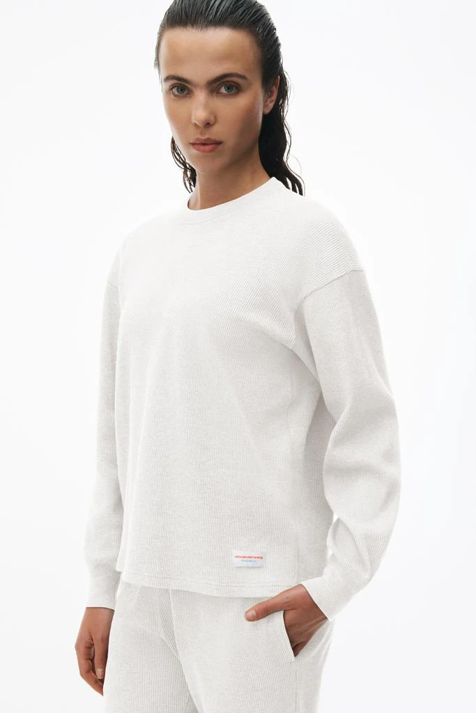 商品Alexander Wang|UNISEX LONG SLEEVE IN COTTON WAFFLE THERMAL,价格¥574,第3张图片详细描述