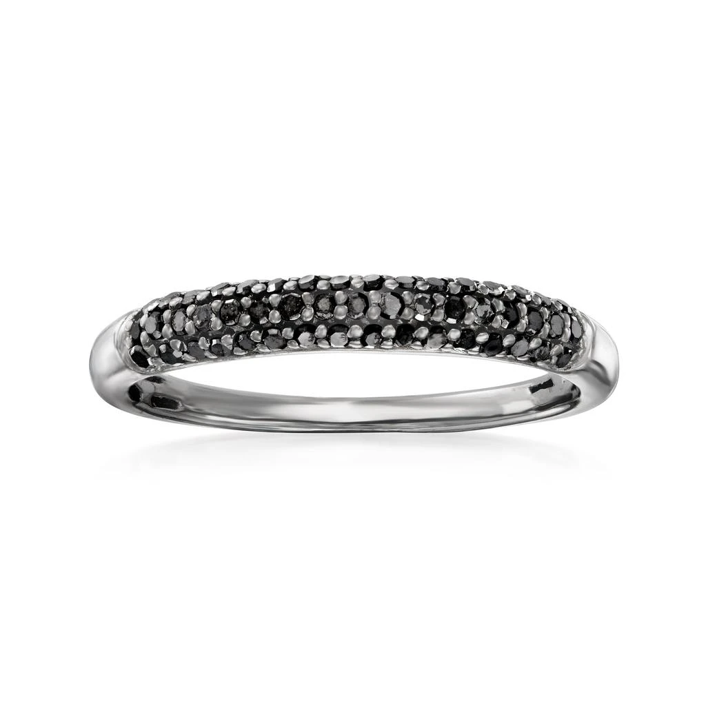 商品Ross-Simons|Ross-Simons Black Diamond Ring in Sterling Silver With Black Rhodium,价格¥837,第1张图片