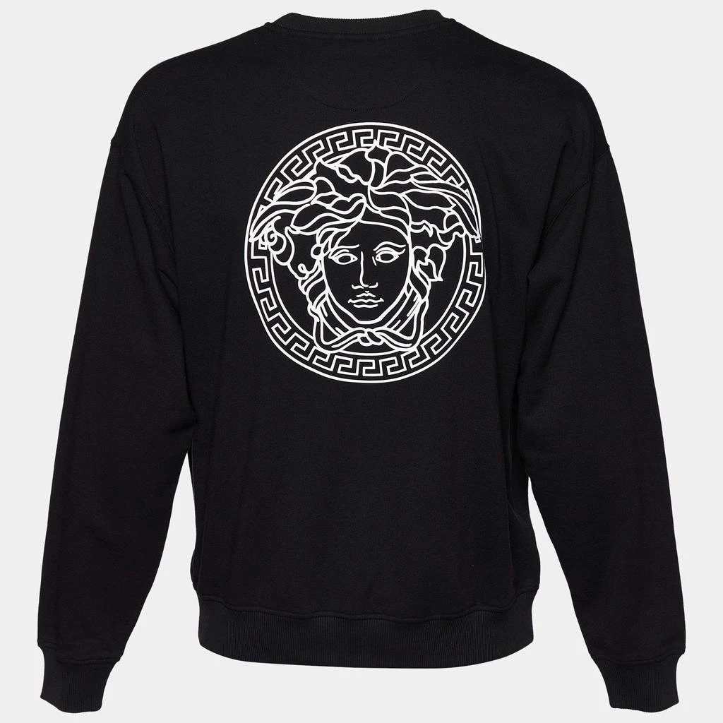 商品Fendi|Fendi x Versace Black Fendace Print Cotton Crew Neck Sweatshirt L,价格¥8198,第2张图片详细描述