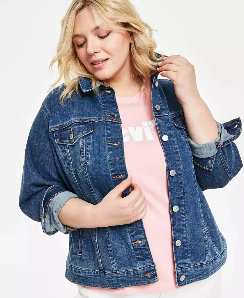 商品Levi's|Plus Size Button-Down Original Denim Trucker Jacket,价格¥618,第1张图片