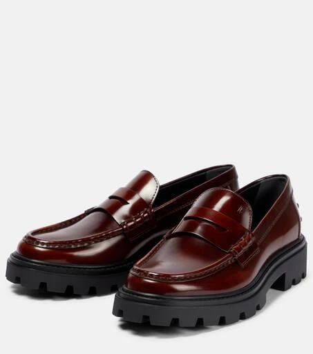商品Tod's|Platform leather penny loafers,价格¥3670,第5张图片详细描述