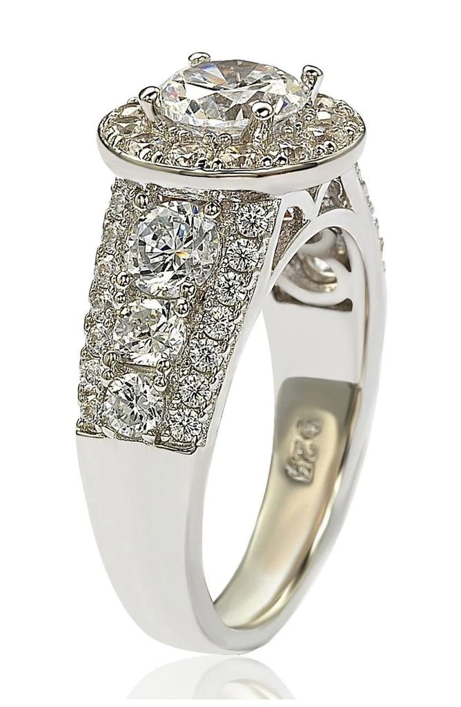 商品Suzy Levian|Sterling Silver White CZ Engagement Ring,价格¥747,第5张图片详细描述
