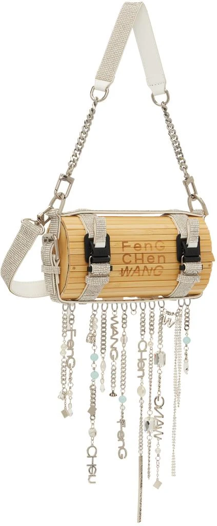 商品Feng Chen Wang|Beige & Silver Big Bamboo Bag,价格¥2648,第2张图片详细描述