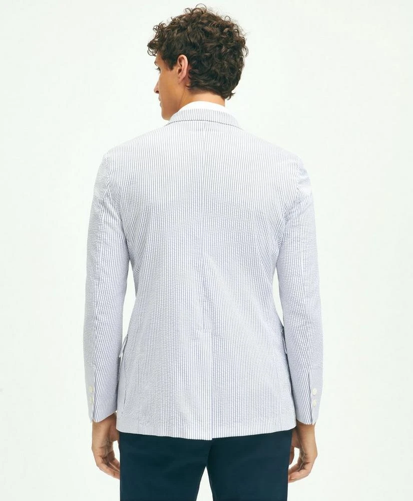 商品Brooks Brothers|Milano Slim-Fit Stretch Cotton Seersucker Sport Coat,价格¥3060,第3张图片详细描述
