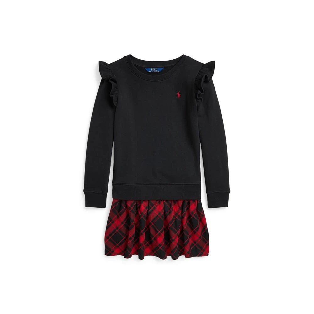 商品Ralph Lauren|Big Girls Plaid Fleece Sweatshirt Dress,价格¥434,第2张图片详细描述