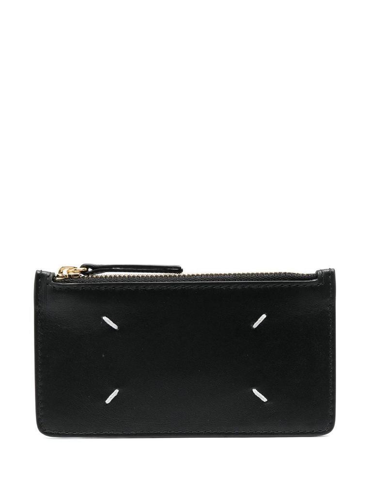 商品MAISON MARGIELA|MAISON MARGIELA Leather zipped card case,价格¥2079,第1张图片