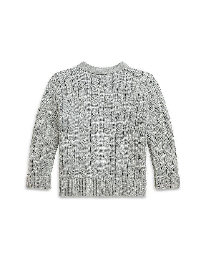 商品Ralph Lauren|Polo Boys' Cable Knit V Neck Cardigan - Baby,价格¥320,第2张图片详细描述