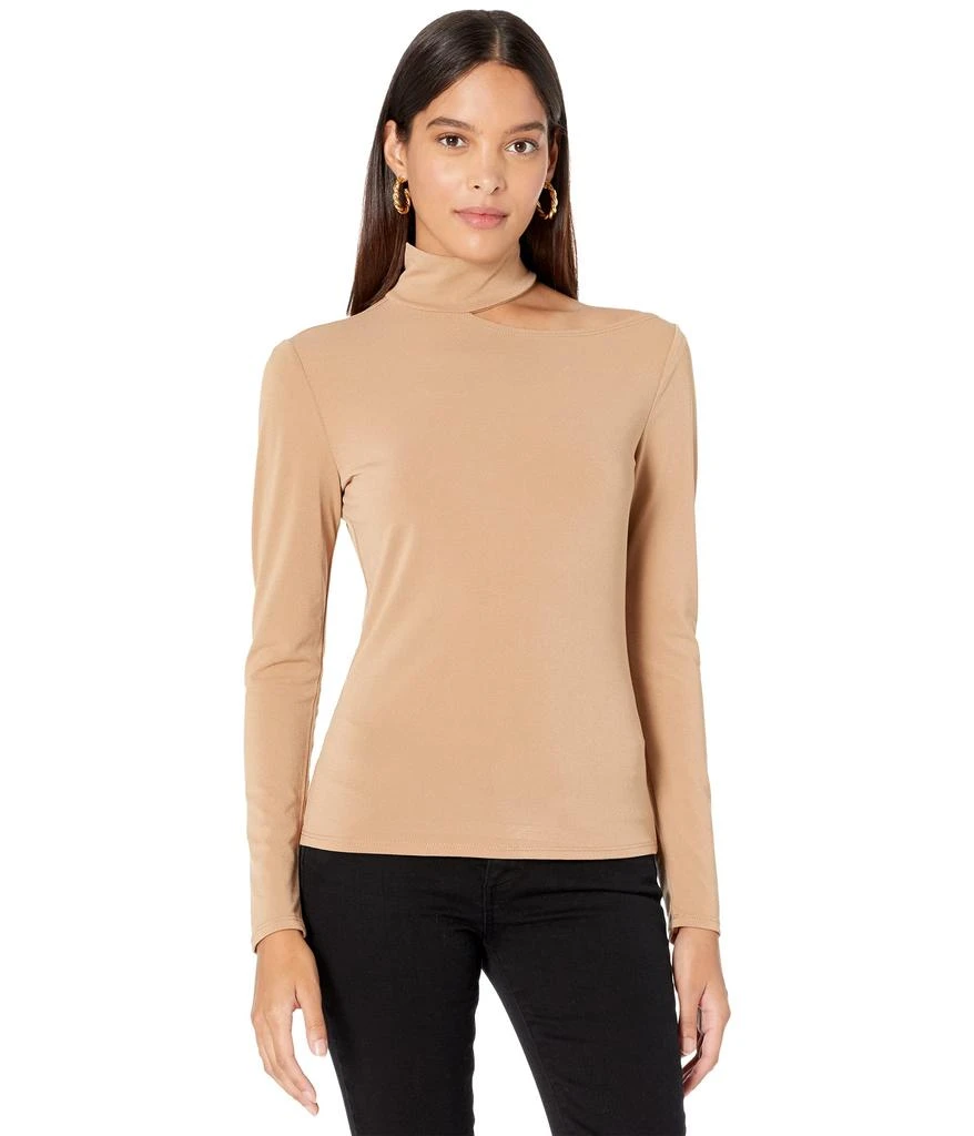 商品1. State|One Cold-Shoulder Knit Crepe Top,价格¥179,第1张图片