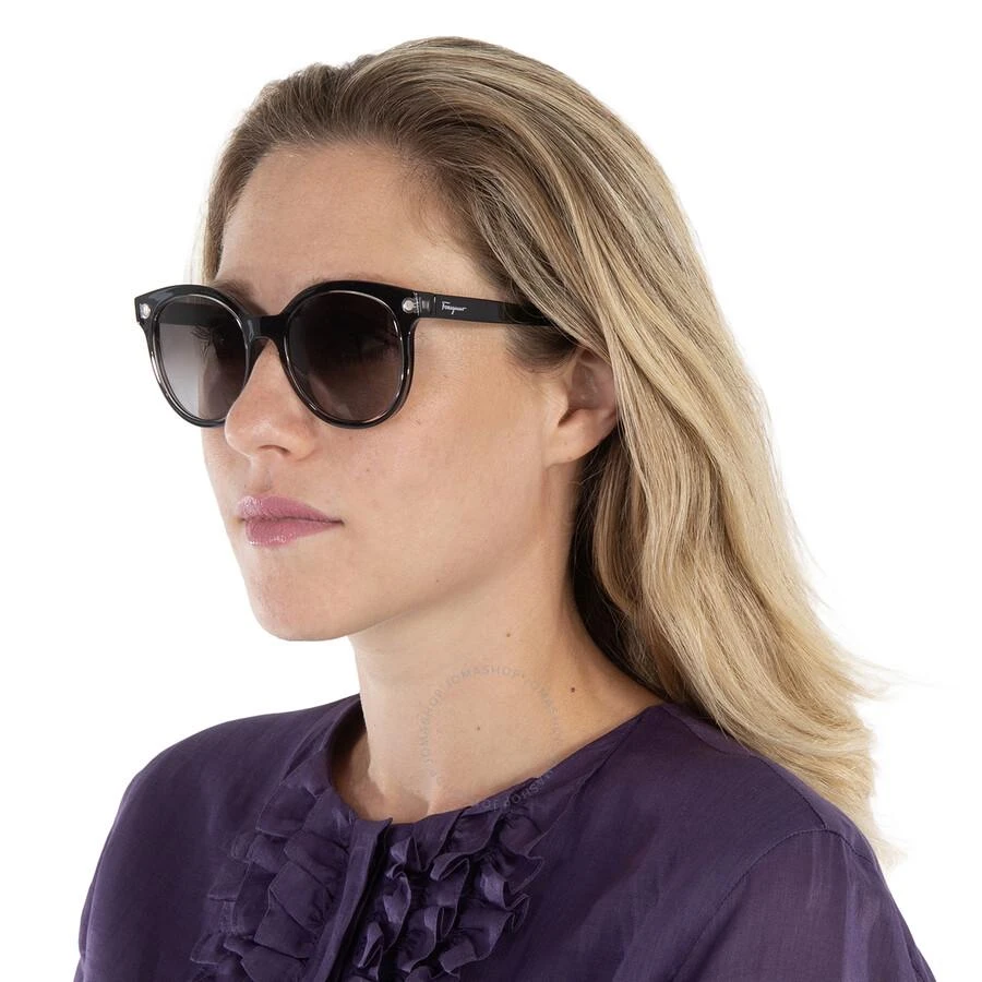 商品Salvatore Ferragamo|女式 灰色渐变圆形太阳镜 SF833S00153 ,价格¥593,第2张图片详细描述