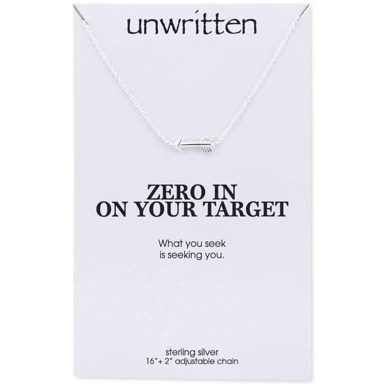 商品Unwritten|Sterling Silver Arrow Pendant Necklace,价格¥94,第2张图片详细描述