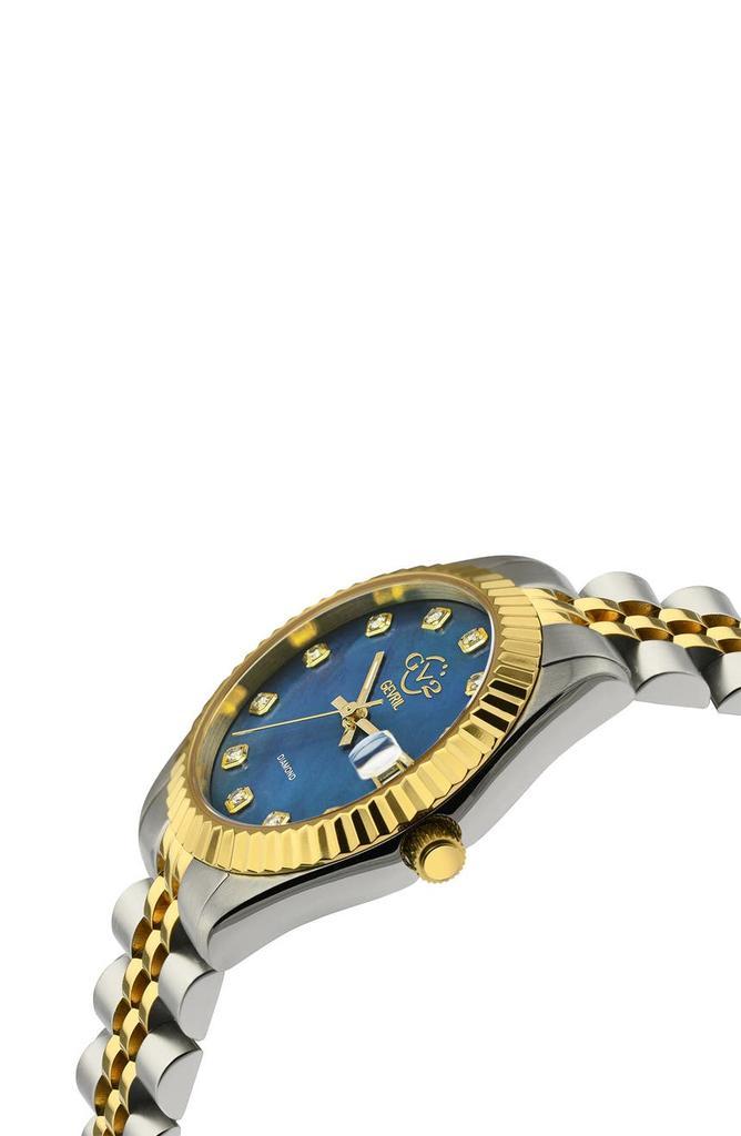 商品Gevril|GV2 Naples Two-tone Diamond Quartz Bracelet Watch, 34mm,价格¥3379,第5张图片详细描述