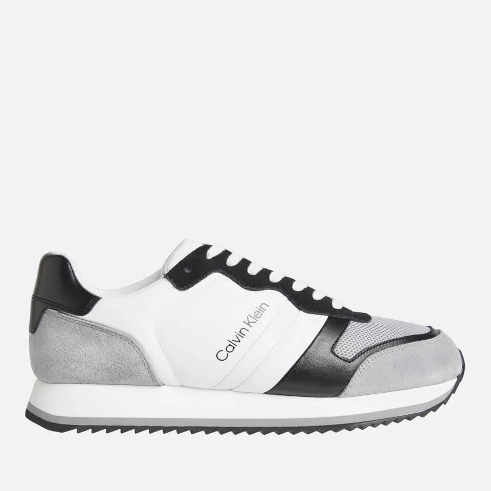商品Calvin Klein|CALVIN KLEIN MEN'S LOW TOP MIX TRAINERS - WHITE/GREY/BLACK,价格¥476,第1张图片