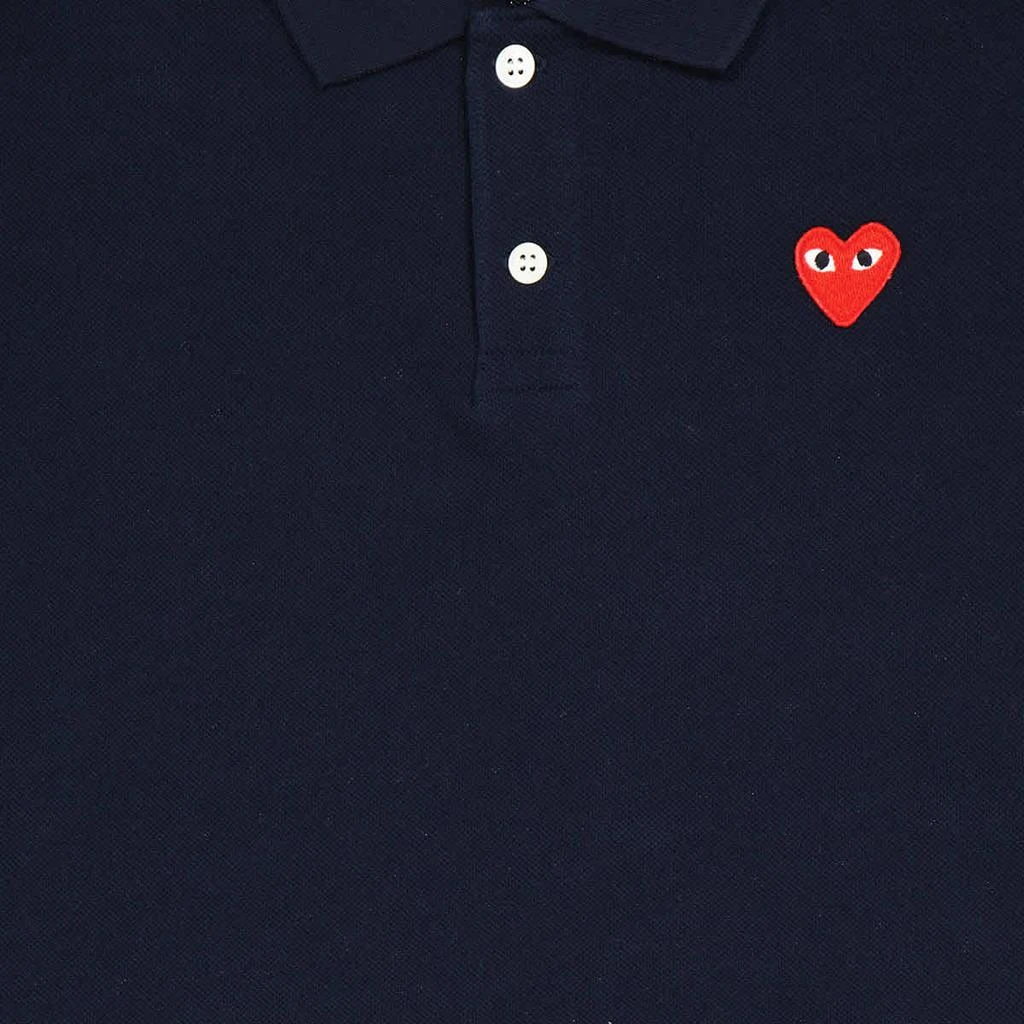 商品Comme des Garcons|Kids Short Sleeve Embroidered Heart Polo Shirt,价格¥443,第3张图片详细描述