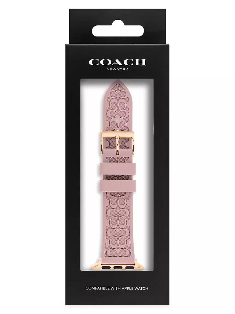 商品Coach|Apple® Watch Signature Blush Silicone Strap,价格¥640,第2张图片详细描述