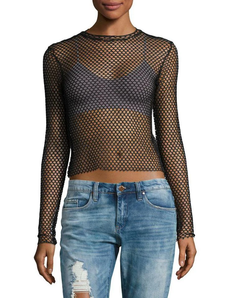 商品Miss Selfridge|Mesh Cropped Top,价格¥74,第2张图片详细描述