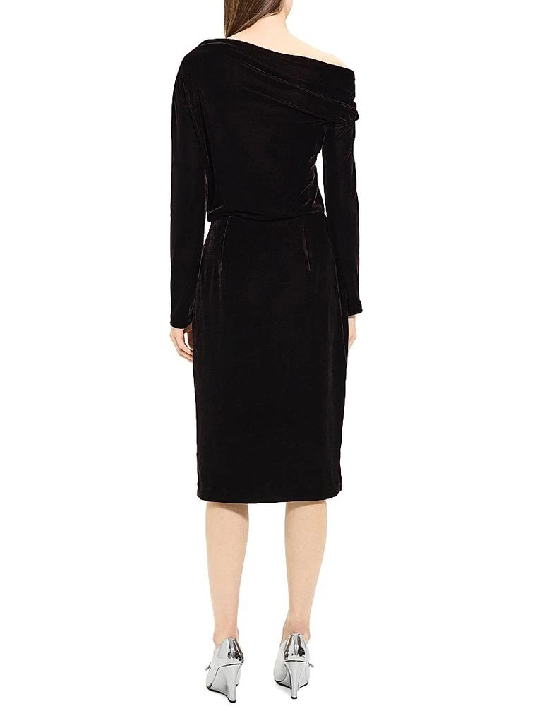 商品Theory|Off-The-Shoulder Velvet Midi-Dress,价格¥1754,第4张图片详细描述