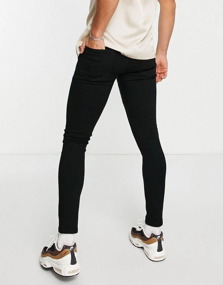 商品Topman|Topman spray on jeans in black,价格¥220,第2张图片详细描述