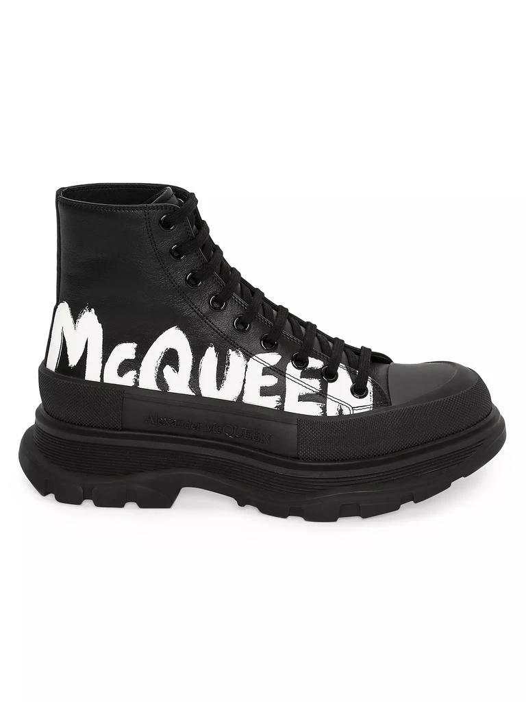 商品Alexander McQueen|Graffiti Tread Slick Leather Boots,价格¥3711,第1张图片