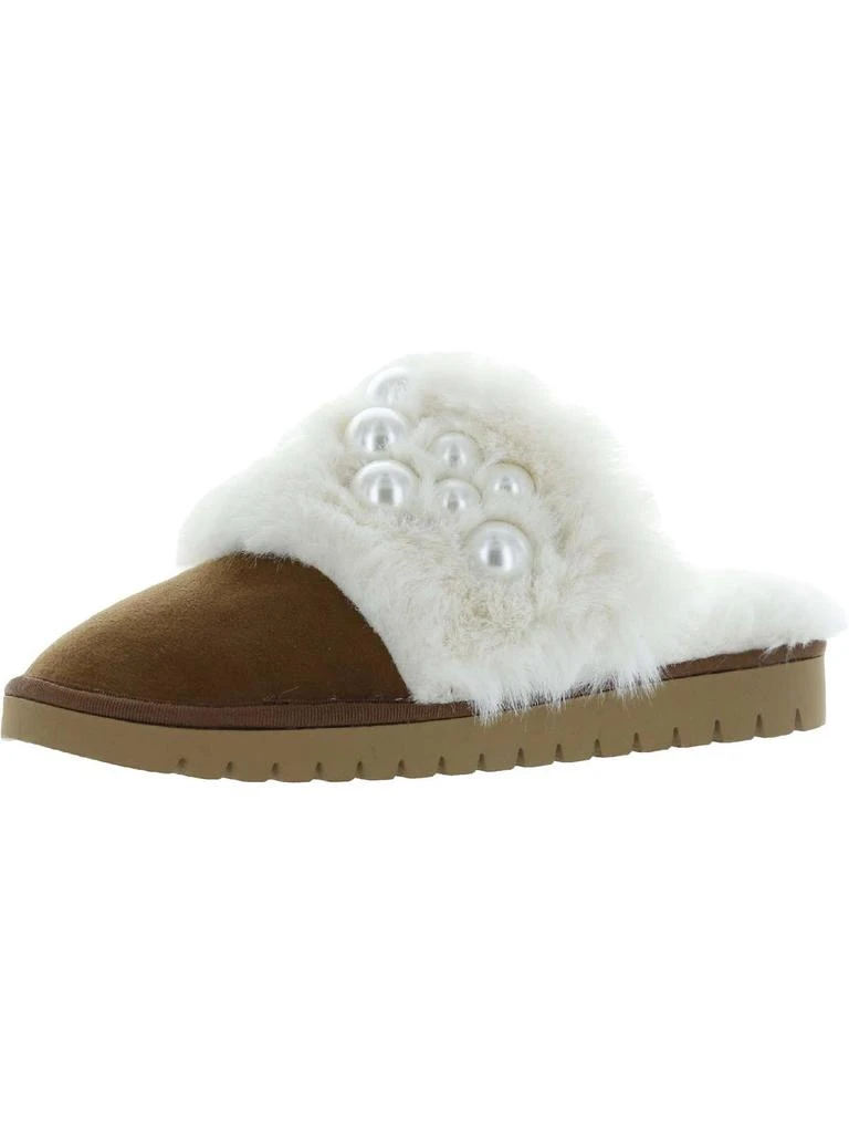 商品INC International|Ilene Womens Pearl Faux Fur Slide Slippers,价格¥207,第1张图片