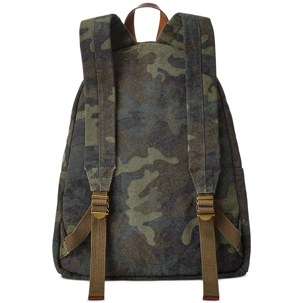 Men's Tiger-Patch Camo Canvas Backpack商品第4张图片规格展示