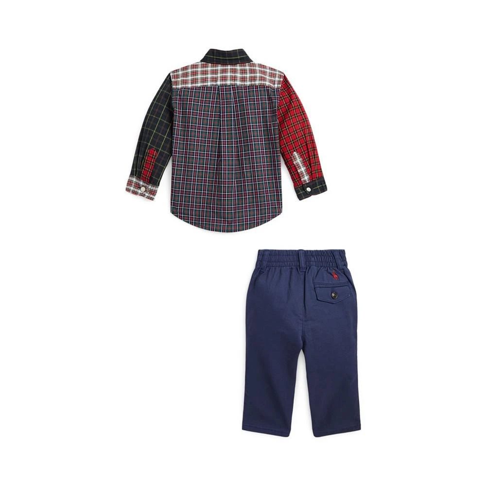 商品Ralph Lauren|Baby Boys Plaid Fun Shirt and Stretch Chino Pant Set,价格¥224,第3张图片详细描述