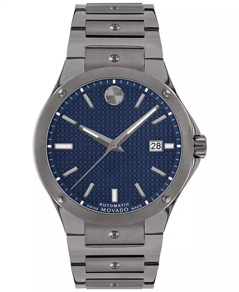 商品Movado|Men's Swiss Automatic Sports Edition Gray PVD Bracelet Watch 41mm,价格¥16483,第1张图片