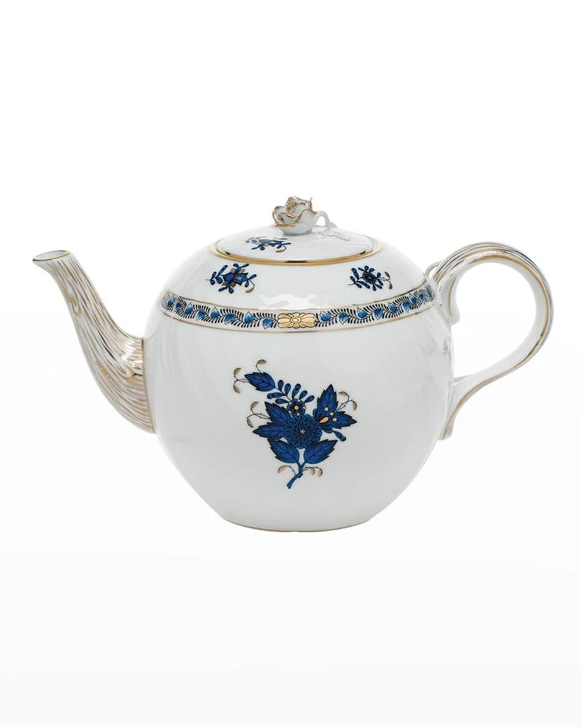 商品Herend|Chinese Bouquet Black Sapphire Teapot,价格¥3182,第1张图片