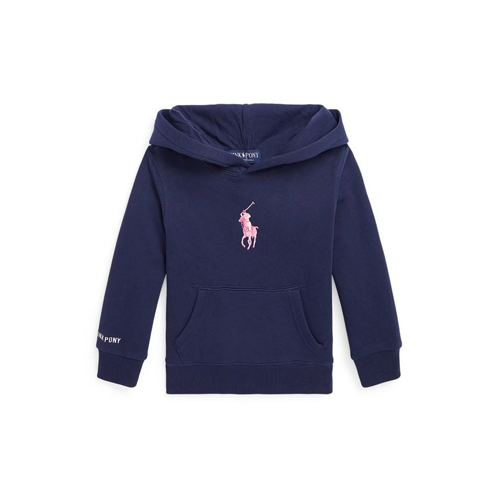 商品Ralph Lauren|Toddler and Little Boys Pink Pony Fleece Hoodie,价格¥226,第1张图片