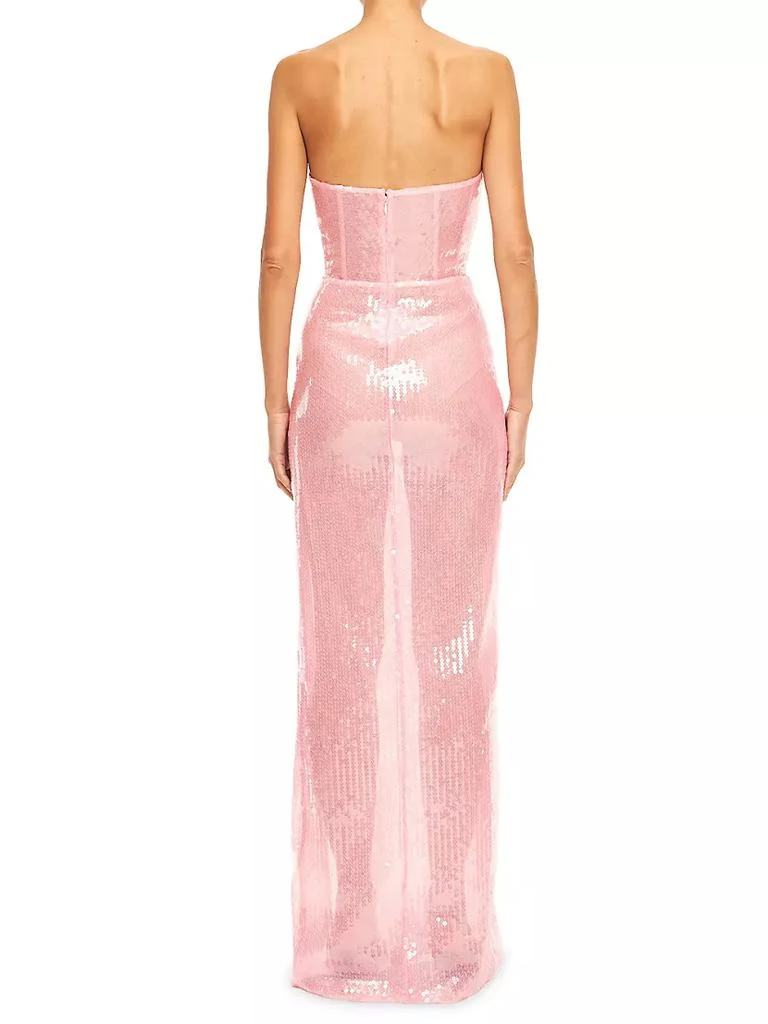 商品Nensi Dojaka|Sequined Cut-Out Bustier Column Gown,价格¥6322,第3张图片详细描述