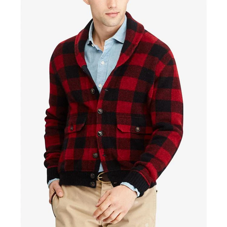 商品Ralph Lauren|Men's Iconic Plaid Cardigan,价格¥1111,第1张图片