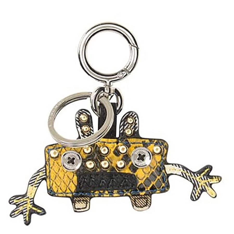 商品Burberry|Creature Motif Python Print Key Ring In Bright Toffee,价格¥387,第1张图片