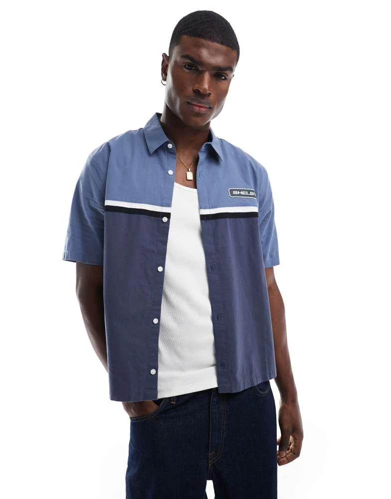商品HOLLISTER|Hollister americana auto workwear motif back shirt in navy,价格¥315,第1张图片